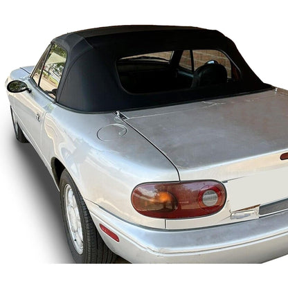 Convertible Soft Top for 1990-2005 Mazda Miata, Tan Soft Roof Replacement with Clear Heated Glass Window, Premium Grade Sailcloth Vinyl
