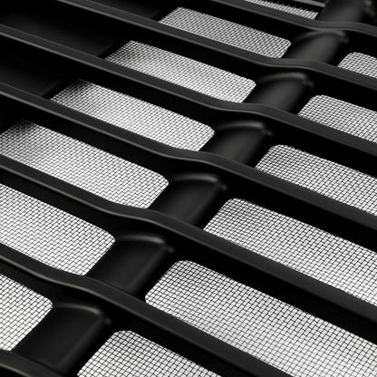 HECASA Front Grille Compatible with 2008-2017 Freightliner Cascadia Replacement for A1719112000 A1715624003 W/Bug Screen Grill Black Painted ABS Plastic