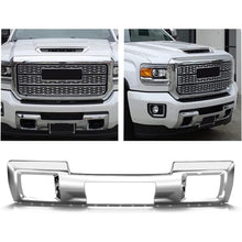 ECOTRIC Front Bumper Skid Plate Panel Lower Cover Compatible with 2015-2019 GMC Sierra 2500/3500 HD 4 Door Replace for GM1053103 23178964 23178780 Silvery
