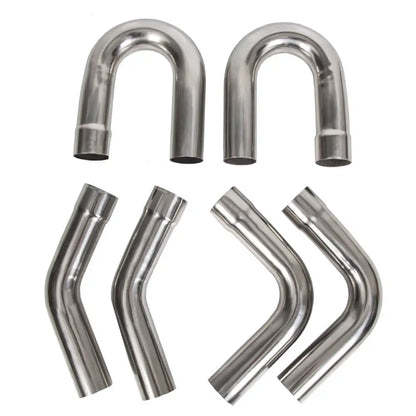 Yikatoo® 2.5 Stainless Steel Diy Custom Mandrel Exhaust Pipe Straight & Bend Kit Motor Vehicle