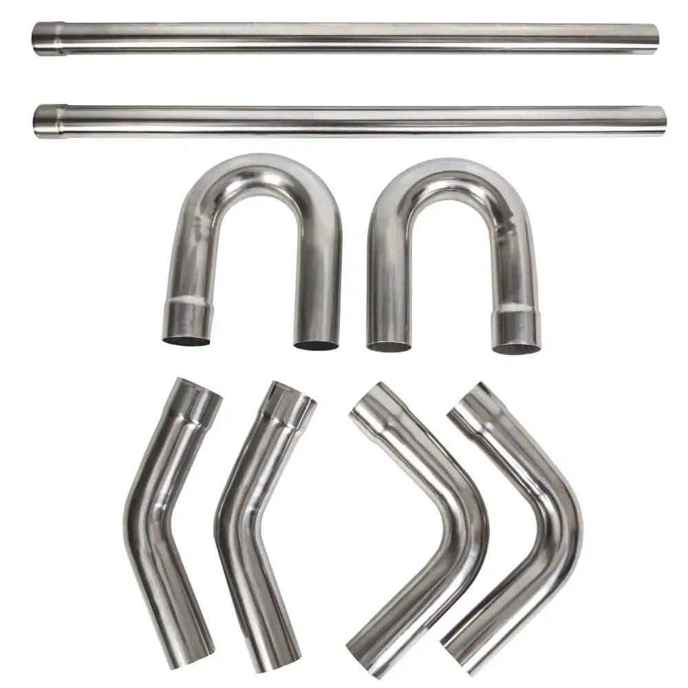 Yikatoo® 2.5 Stainless Steel Diy Custom Mandrel Exhaust Pipe Straight & Bend Kit Motor Vehicle