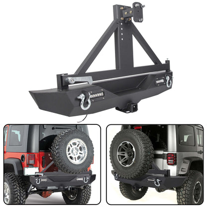 07-18 Jeep Wrangler JK Textured Black Rear Bumper