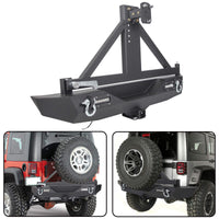Load image into Gallery viewer, 07-18 Jeep Wrangler JK Textured Black Rear Bumper
