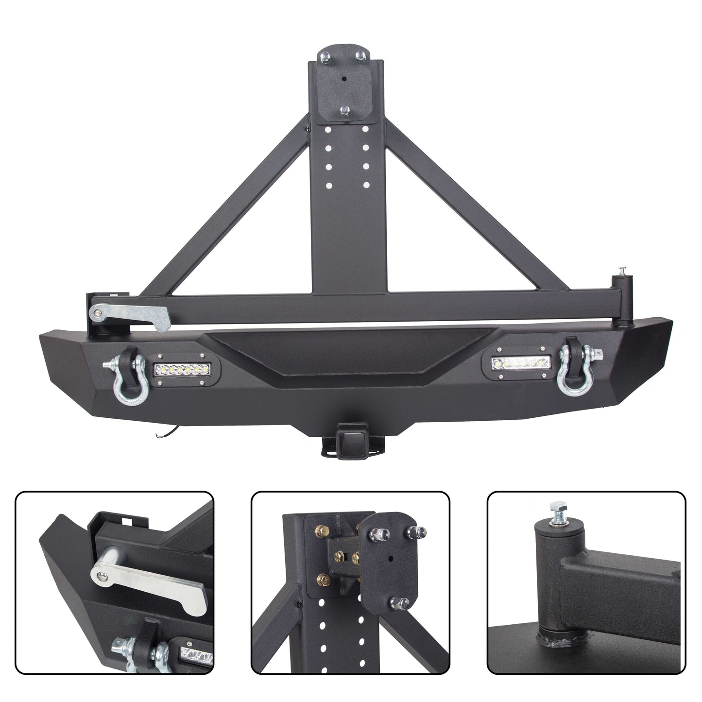 07-18 Jeep Wrangler JK Textured Black Rear Bumper