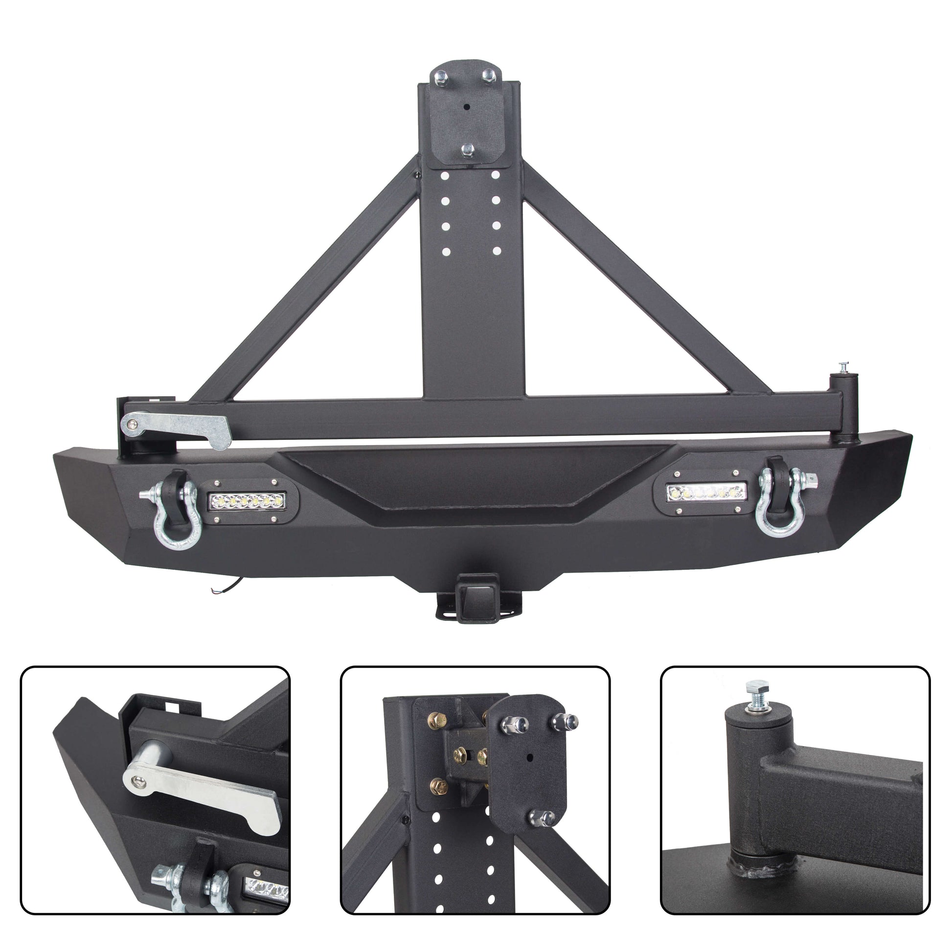07-18 Jeep Wrangler JK Textured Black Rear Bumper