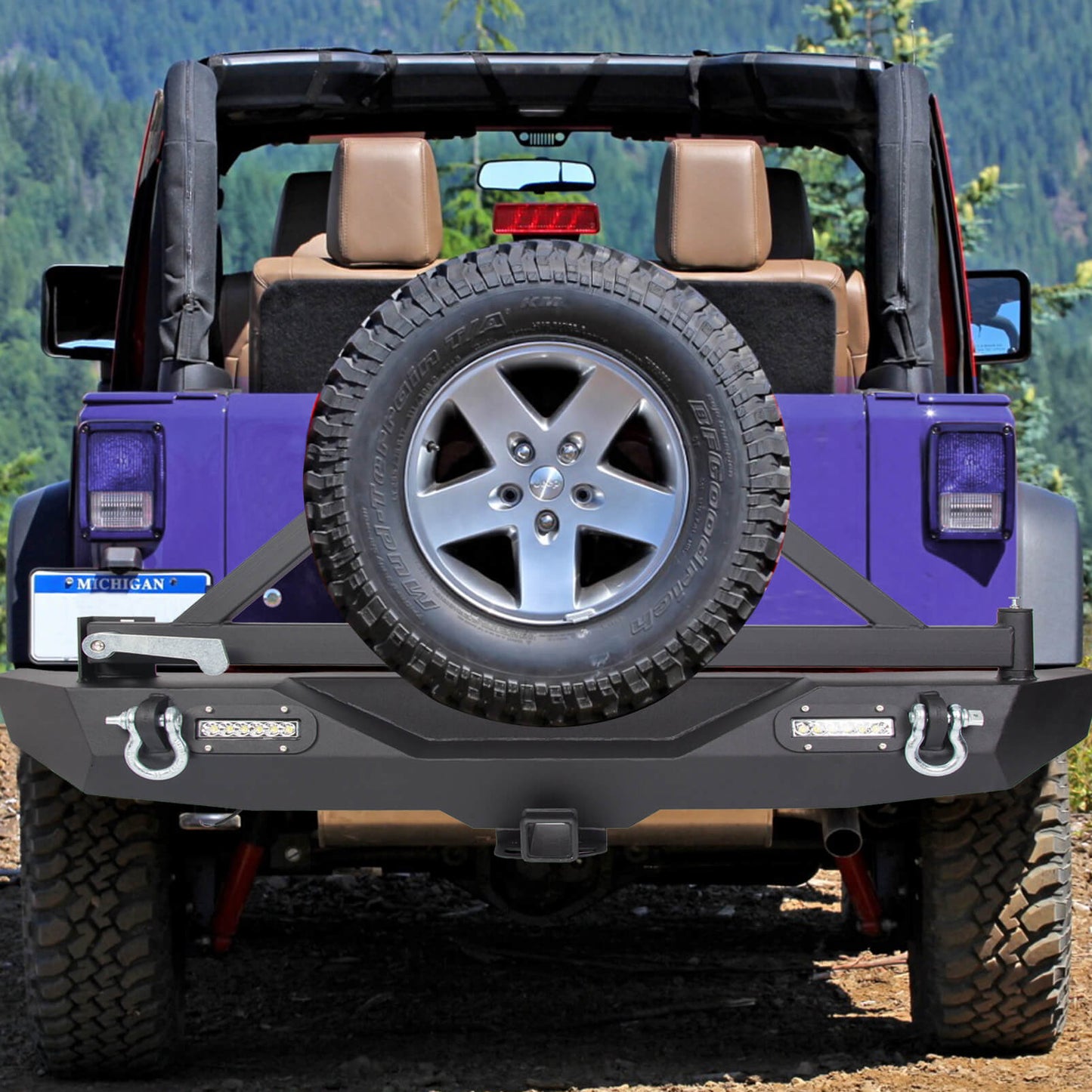 07-18 Jeep Wrangler JK Textured Black Rear Bumper