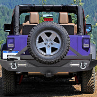 Load image into Gallery viewer, 07-18 Jeep Wrangler JK Textured Black Rear Bumper
