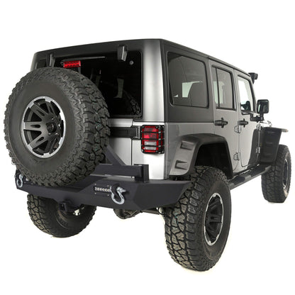 07-18 Jeep Wrangler JK Textured Black Rear Bumper