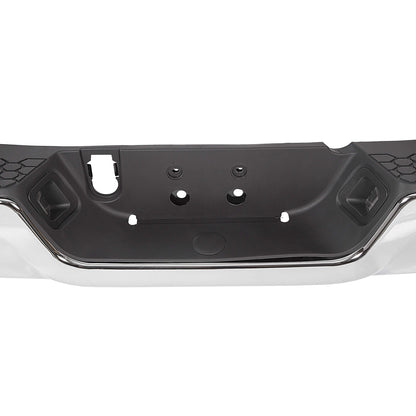 09-2018 Dodge RAM 1500 Complete Steel Chrome Black Rear Step Bumper detail