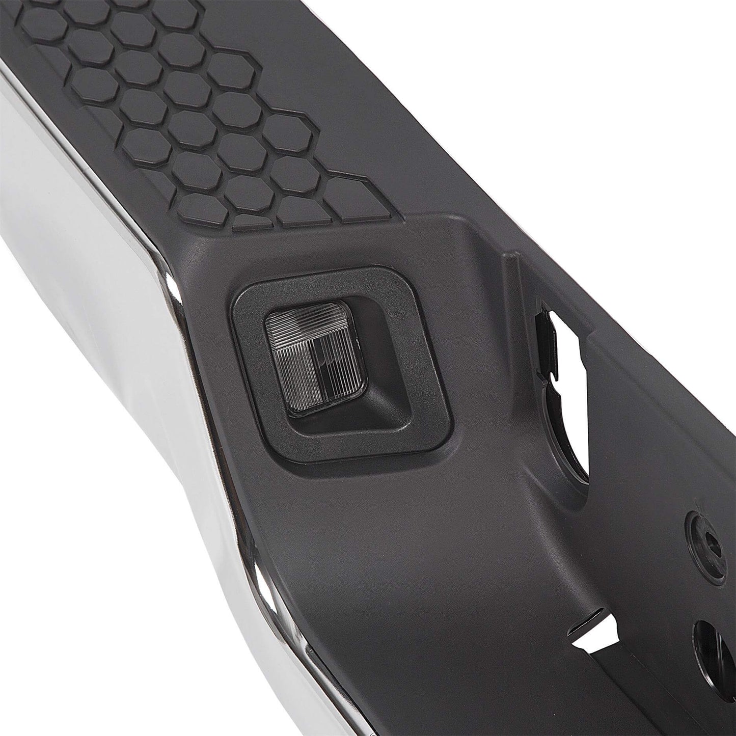 09-2018 Dodge RAM 1500 Complete Steel Chrome Black Rear Step Bumper detail