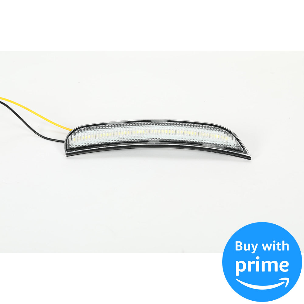 Side Marker Light Compatible with 2015-2022 Dodge Charger Side Marker Lamps Reflectors Front Rear LED Clear Lens White Lights Replacement for 68214404AA 68214405AA 68214127AA 68214126AA 4Pcs