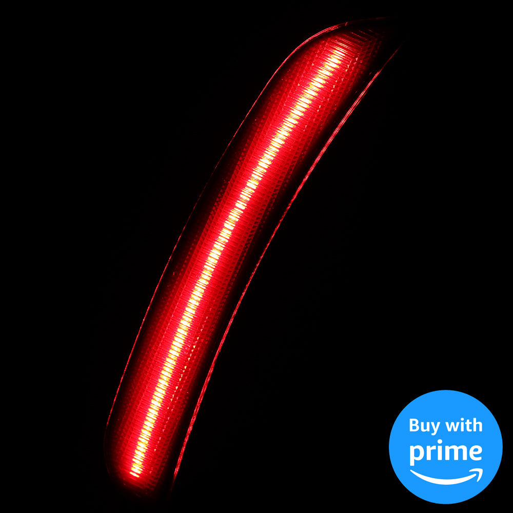 Side Marker Light Compatible with 2015-2022 Dodge Charger Side Marker Lamps Reflectors Front Rear LED Red Yellow Smoke Lens Replacement for 68214404AA 68214405AA 68214126AA 68214127AA 4Pcs