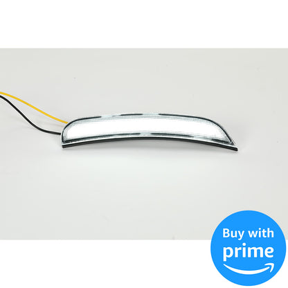 Side Marker Light Compatible with 2015-2022 Dodge Charger Side Marker Lamps Reflectors Front Rear LED Clear Lens White Lights Replacement for 68214404AA 68214405AA 68214127AA 68214126AA 4Pcs