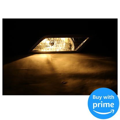 Fog Lights Lamps Compatible with 2011-2013 Honda Odyssey Replacement Assembly Fog Lamps with Bulbs & Wiring Harness & Switch Kit Chrome Housing Clear Lens