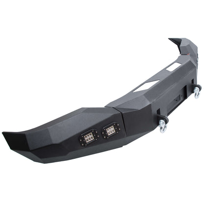 Offroad Front Bumper for 2007-2013 Toyota Tundra,Steel Winch Black Powder