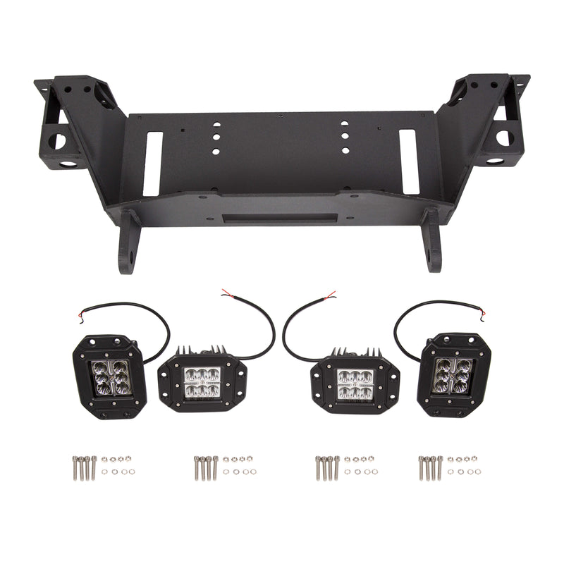 YIKATOO® Offroad Front Bumper for 2007-2013 Toyota Tundra,Steel Winch Black Powder