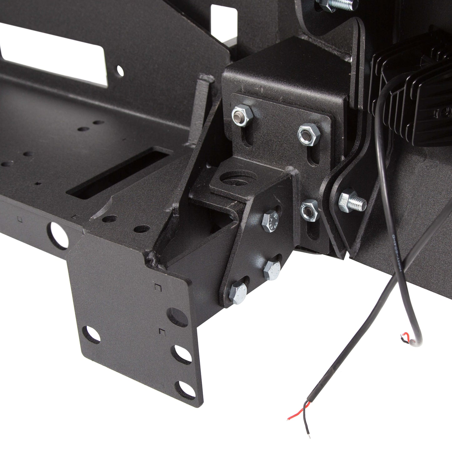 Offroad Front Bumper for 2007-2013 Toyota Tundra,Steel Winch Black Powder