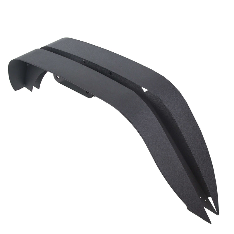 WOLFSTORM Black Steel Fender Flares For Jeep Wrangler JK JKU 2007-2018 (4pcs W/ LED Lights)