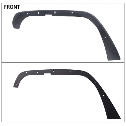 2007-2018 Jeep Wrangler JK 4PCS Textured Steel Flat Fender Flares front