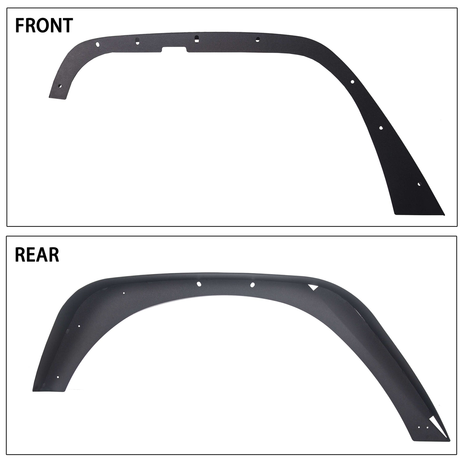 2007-2018 Jeep Wrangler JK 4PCS Textured Steel Flat Fender Flares