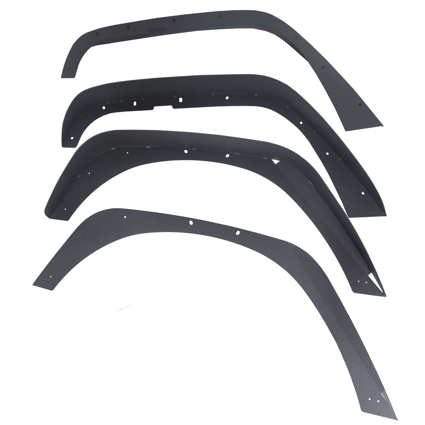 2007-2018 Jeep Wrangler JK 4PCS Textured Steel Flat Fender Flares