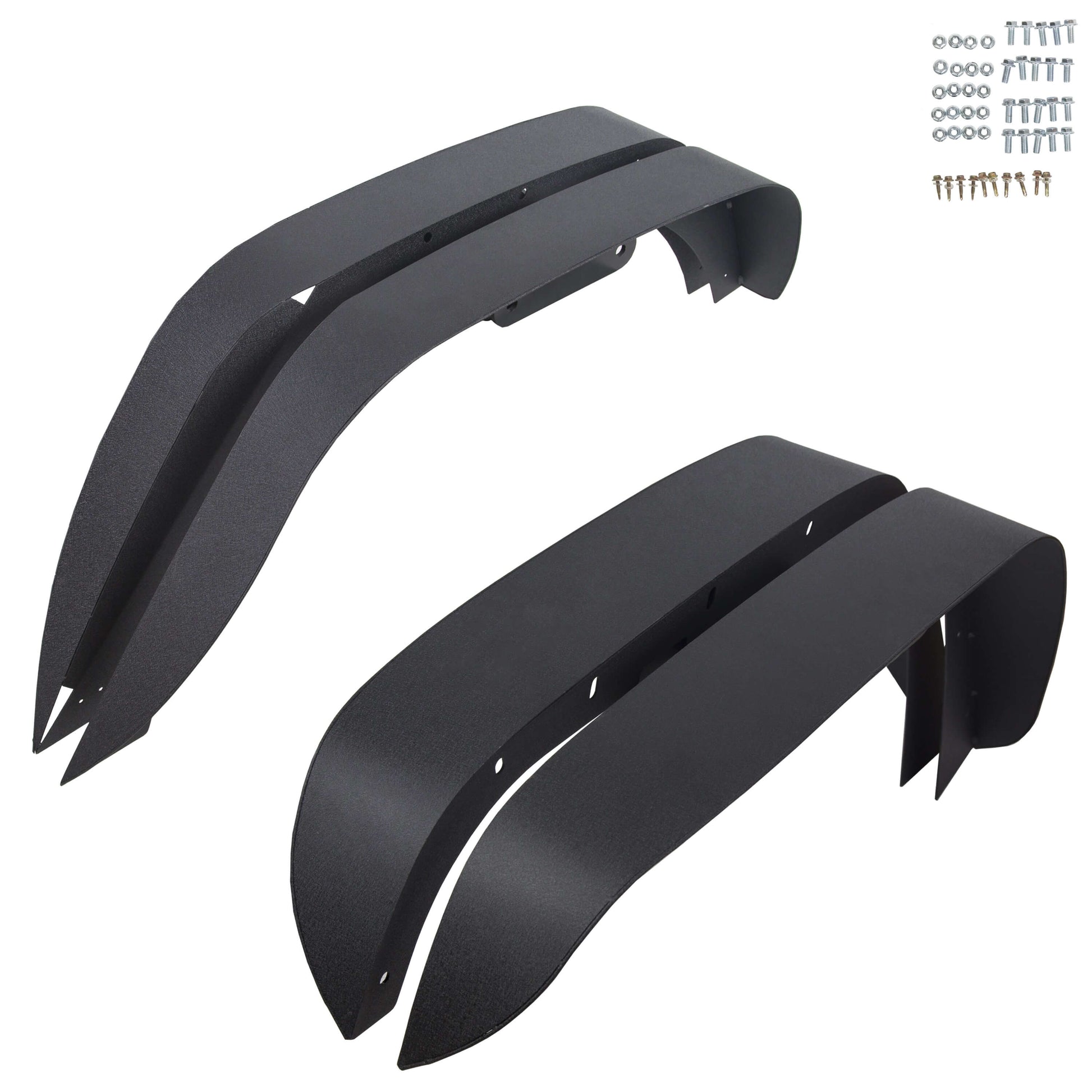 2007-2018 Jeep Wrangler JK 4PCS Textured Steel Flat Fender Flares family photo