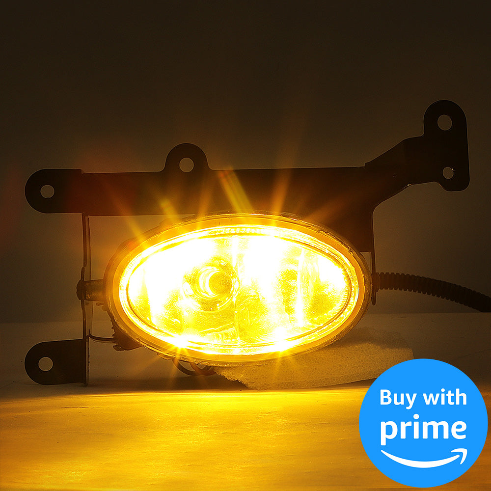 Front Bumper Driving Fog Lights Compatible with 2006-2008 Honda Civic 2Dr Coupe Lamps with Switch Pair (Yellow Lens ) Replace for HO2890114 08V31-SVA-111