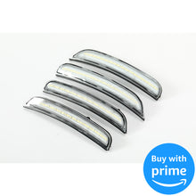 Side Marker Light Compatible with 2015-2022 Dodge Charger Side Marker Lamps Reflectors Front Rear LED Clear Lens White Lights Replacement for 68214404AA 68214405AA 68214127AA 68214126AA 4Pcs