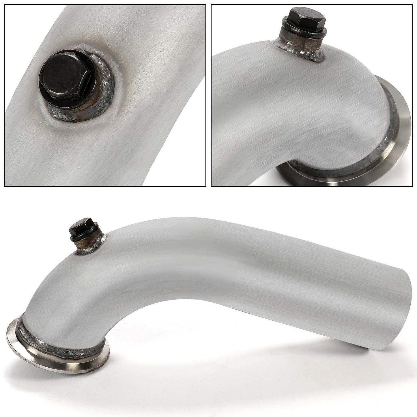 3' V-Band Adapter Downpipe Elbow Clamp 90Degree O2 Port For Turbo HY35 HE351
