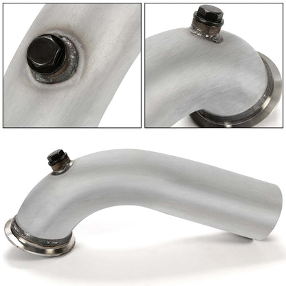 3' V-Band Adapter Downpipe Elbow Clamp 90Degree O2 Port For Turbo HY35 HE351