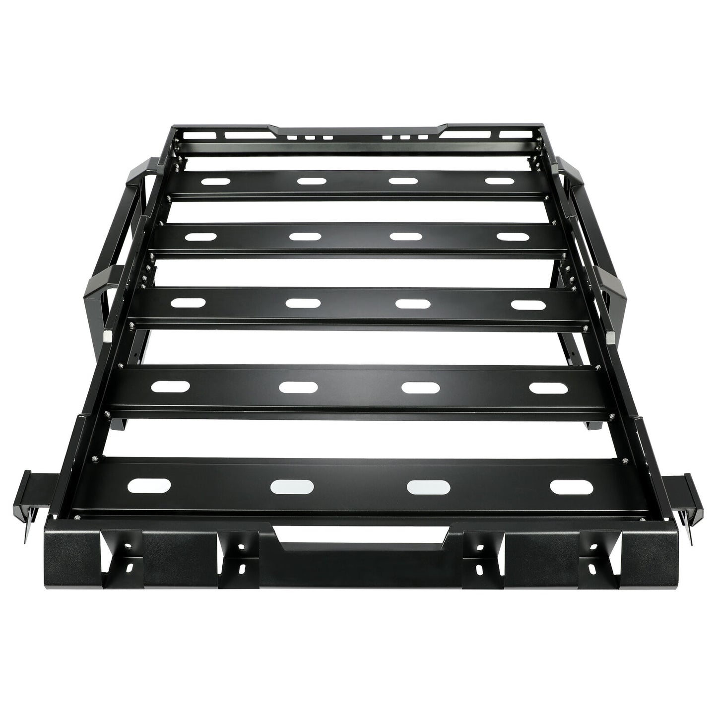 Roof Rack with Side Ladders and Black Luggage Carrier for 2007-2018 Jeep Wrangler JK