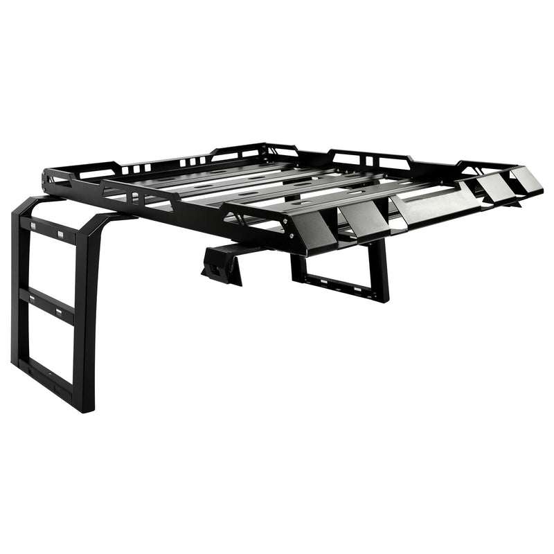 YIKATOO® Roof Rack with Side Ladders and Black Luggage Carrier for 2007-2018 Jeep Wrangler JK