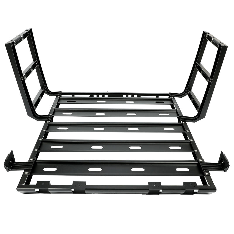 YIKATOO® Roof Rack with Side Ladders and Black Luggage Carrier for 2007-2018 Jeep Wrangler JK