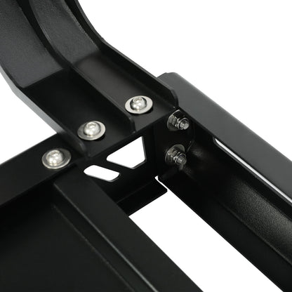 Roof Rack with Side Ladders and Black Luggage Carrier for 2007-2018 Jeep Wrangler JK