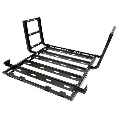 Roof Rack with Side Ladders and Black Luggage Carrier for 2007-2018 Jeep Wrangler JK