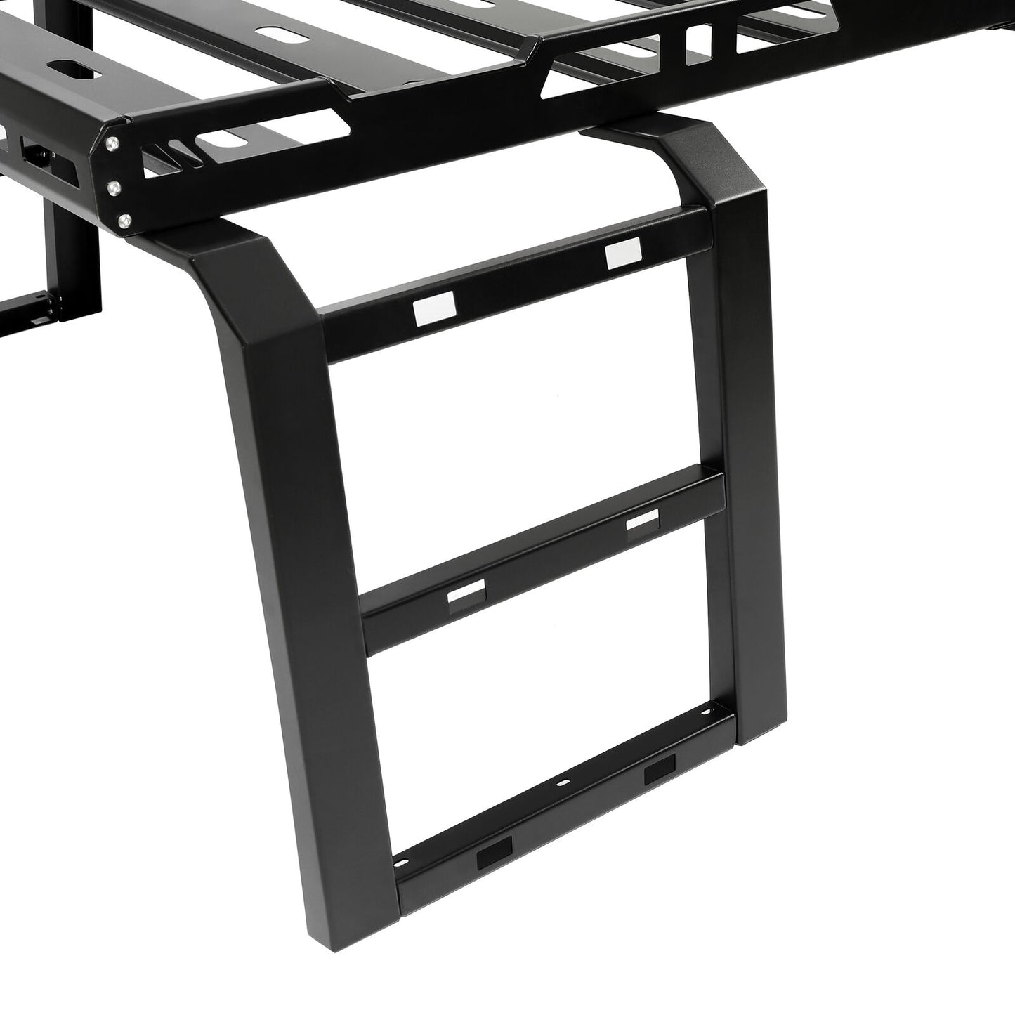 Roof Rack with Side Ladders and Black Luggage Carrier for 2007-2018 Jeep Wrangler JK