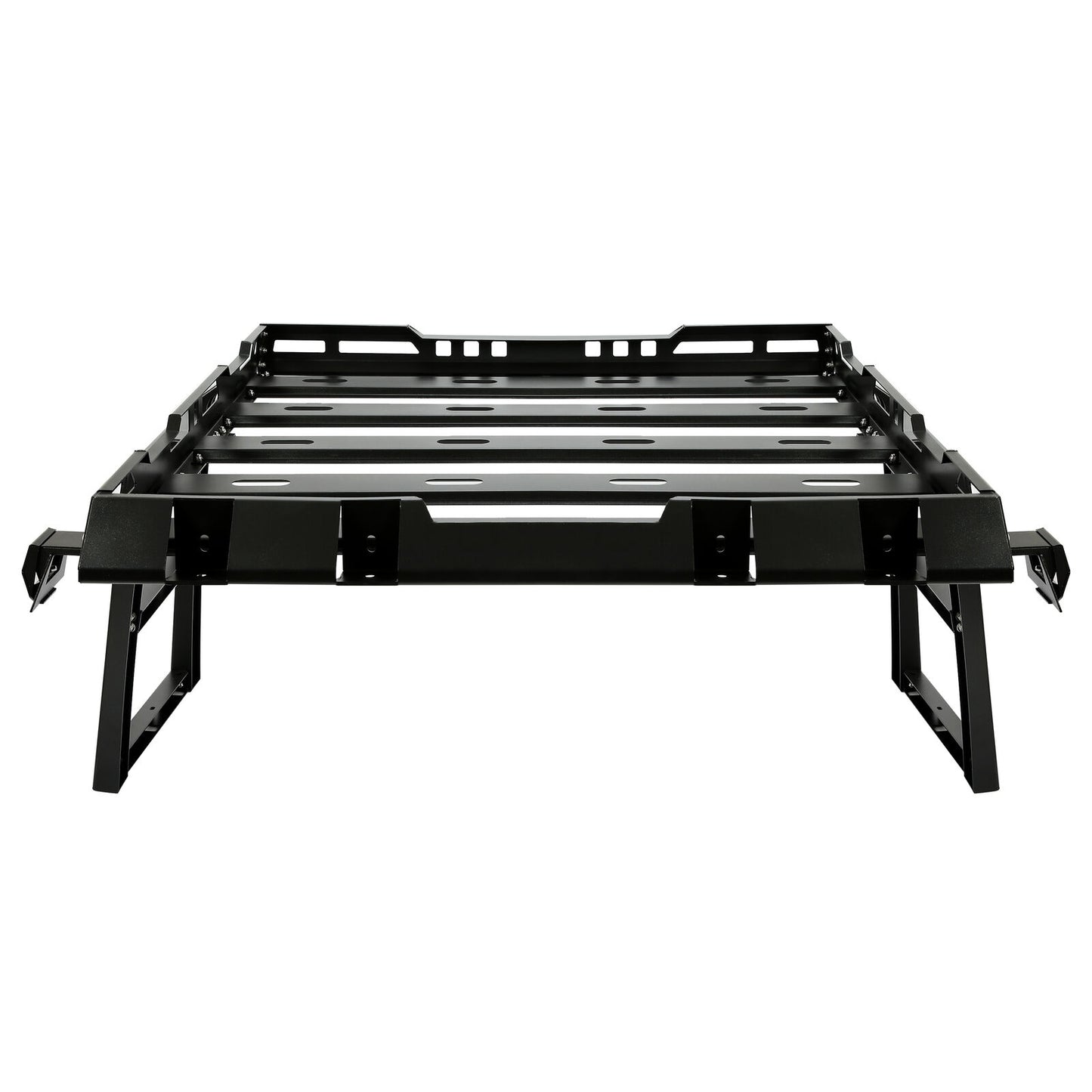 Roof Rack with Side Ladders and Black Luggage Carrier for 2007-2018 Jeep Wrangler JK