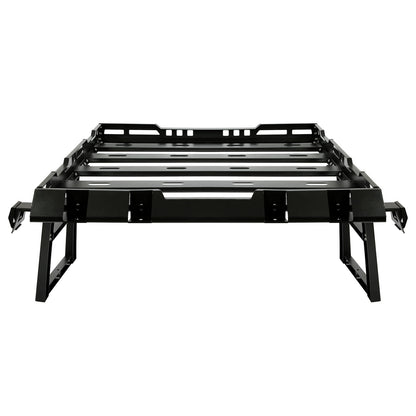 Roof Rack with Side Ladders and Black Luggage Carrier for 2007-2018 Jeep Wrangler JK