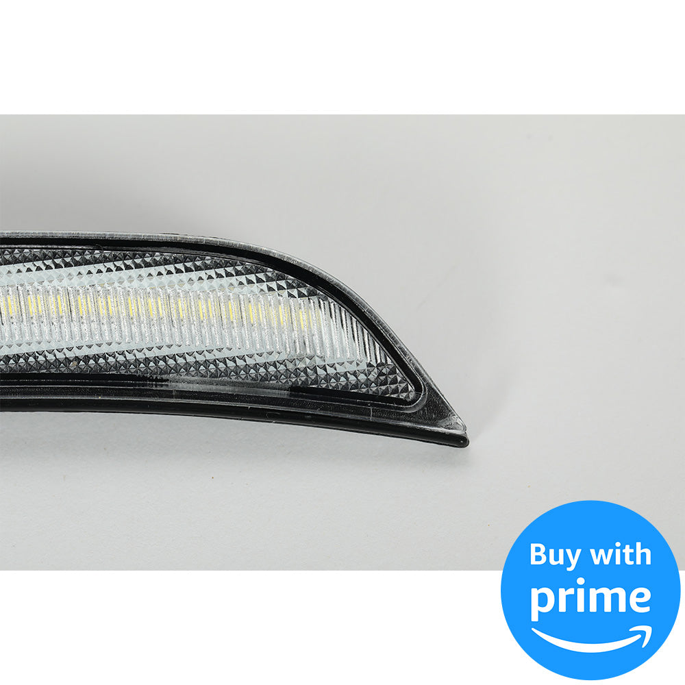 Side Marker Light Compatible with 2015-2022 Dodge Charger Side Marker Lamps Reflectors Front Rear LED Clear Lens White Lights Replacement for 68214404AA 68214405AA 68214127AA 68214126AA 4Pcs