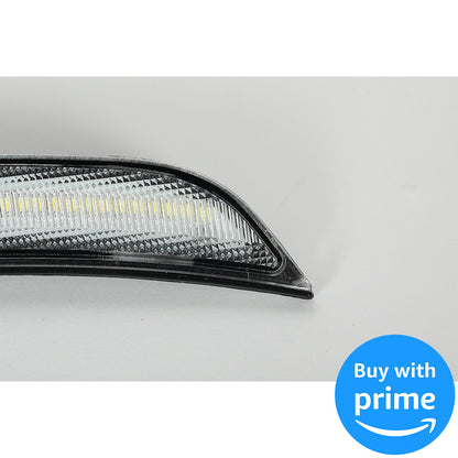 Side Marker Light Compatible with 2015-2022 Dodge Charger Side Marker Lamps Reflectors Front Rear LED Clear Lens White Lights Replacement for 68214404AA 68214405AA 68214127AA 68214126AA 4Pcs