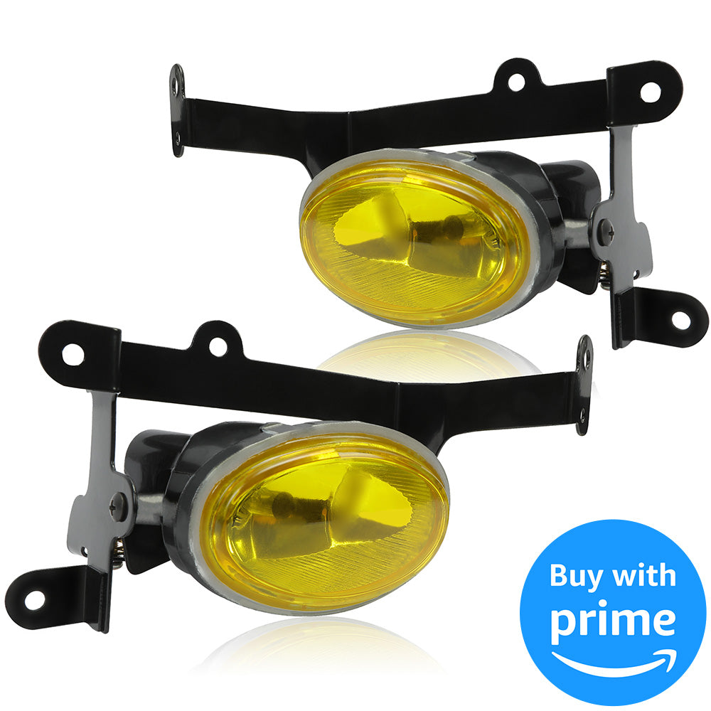 Front Bumper Driving Fog Lights Compatible with 2006-2008 Honda Civic 2Dr Coupe Lamps with Switch Pair (Yellow Lens ) Replace for HO2890114 08V31-SVA-111