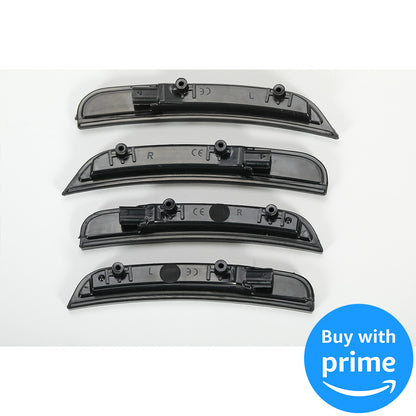 Side Marker Light Compatible with 2015-2022 Dodge Charger Side Marker Lamps Reflectors Front Rear LED Clear Lens White Lights Replacement for 68214404AA 68214405AA 68214127AA 68214126AA 4Pcs