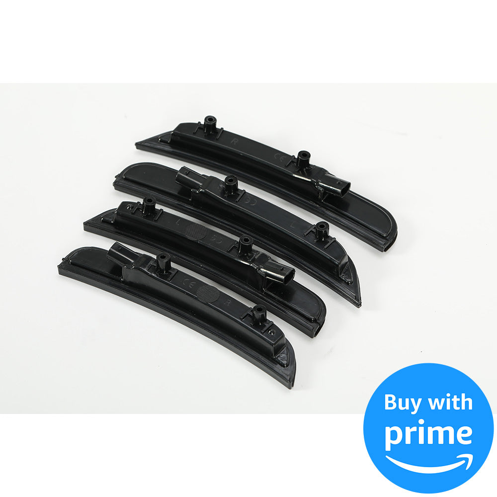 Side Marker Light Compatible with 2015-2022 Dodge Charger Side Marker Lamps Reflectors Front Rear LED Smoke Lens White Lights Replacement for 68214404AA 68214405AA 68214127AA 68214126AA 4Pcs
