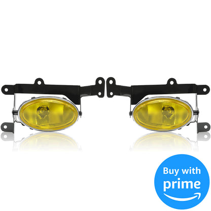Front Bumper Driving Fog Lights Compatible with 2006-2008 Honda Civic 2Dr Coupe Lamps with Switch Pair (Yellow Lens ) Replace for HO2890114 08V31-SVA-111