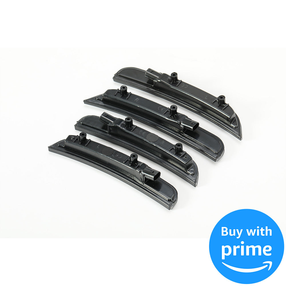 Side Marker Light Compatible with 2015-2022 Dodge Charger Side Marker Lamps Reflectors Front Rear LED Clear Lens White Lights Replacement for 68214404AA 68214405AA 68214127AA 68214126AA 4Pcs