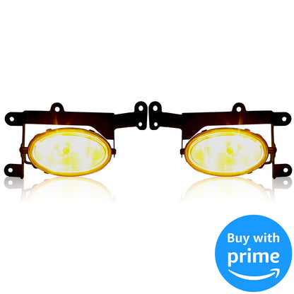 Front Bumper Driving Fog Lights Compatible with 2006-2008 Honda Civic 2Dr Coupe Lamps with Switch Pair (Yellow Lens ) Replace for HO2890114 08V31-SVA-111