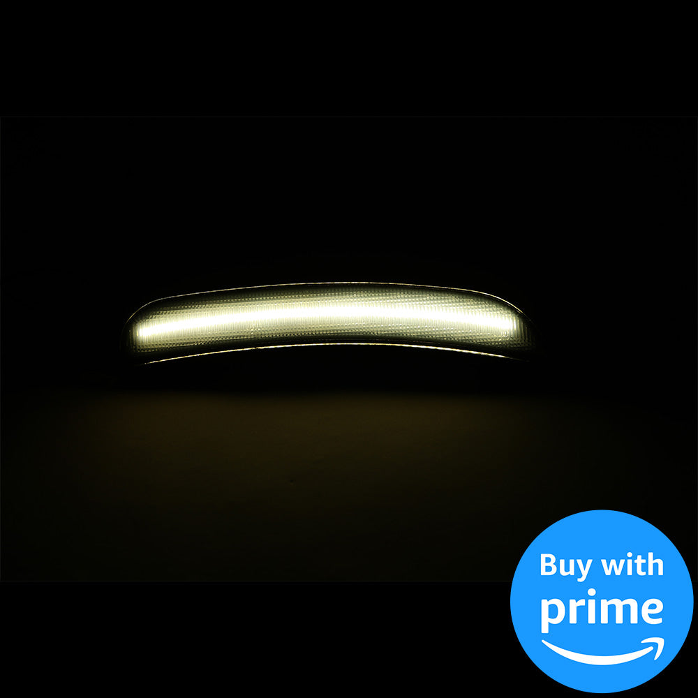 Side Marker Light Compatible with 2015-2022 Dodge Charger Side Marker Lamps Reflectors Front Rear LED Smoke Lens White Lights Replacement for 68214404AA 68214405AA 68214127AA 68214126AA 4Pcs