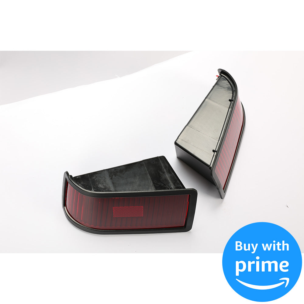 Tail Light Kit Compatible with John Deere 415 425 445 455 w/o Bulbs Plastic Red Lens Replacement for M116504 M116505