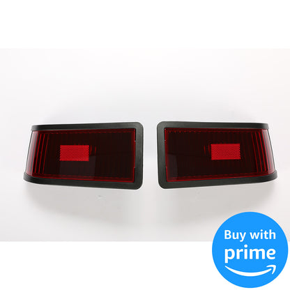 Tail Light Kit Compatible with John Deere 415 425 445 455 w/o Bulbs Plastic Red Lens Replacement for M116504 M116505
