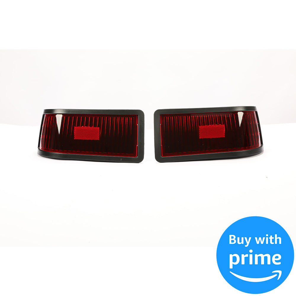Tail Light Kit Compatible with John Deere 415 425 445 455 w/o Bulbs Plastic Red Lens Replacement for M116504 M116505